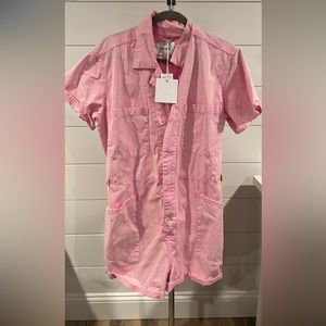 pistola Pink Short-Sleeve Utility Romper